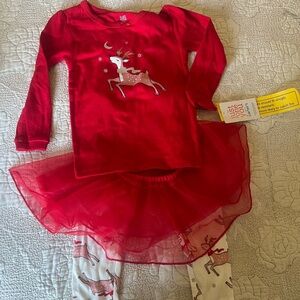 Carters Reindeer Christmas Outfit 3pcs set for girls size 18M holiday festive